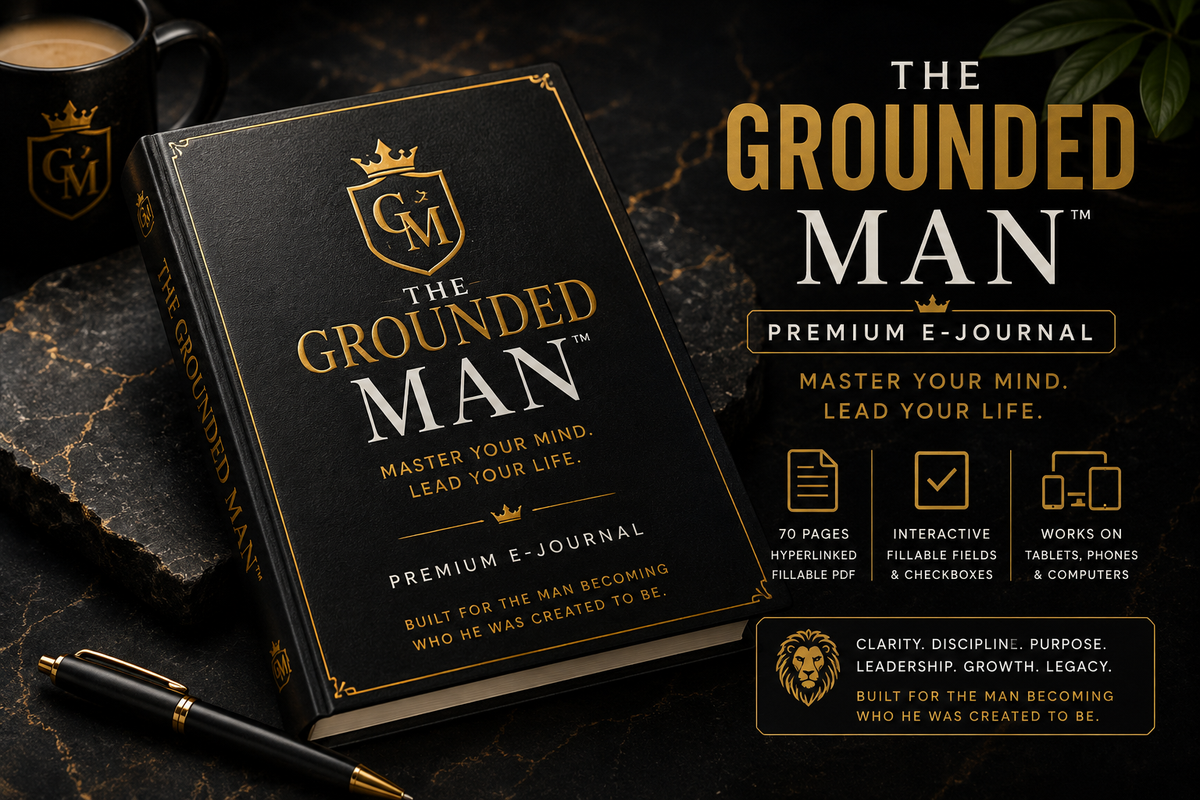 The Grounded Man™ | A Guided Journal for Clarity, Strength & Personal Growth