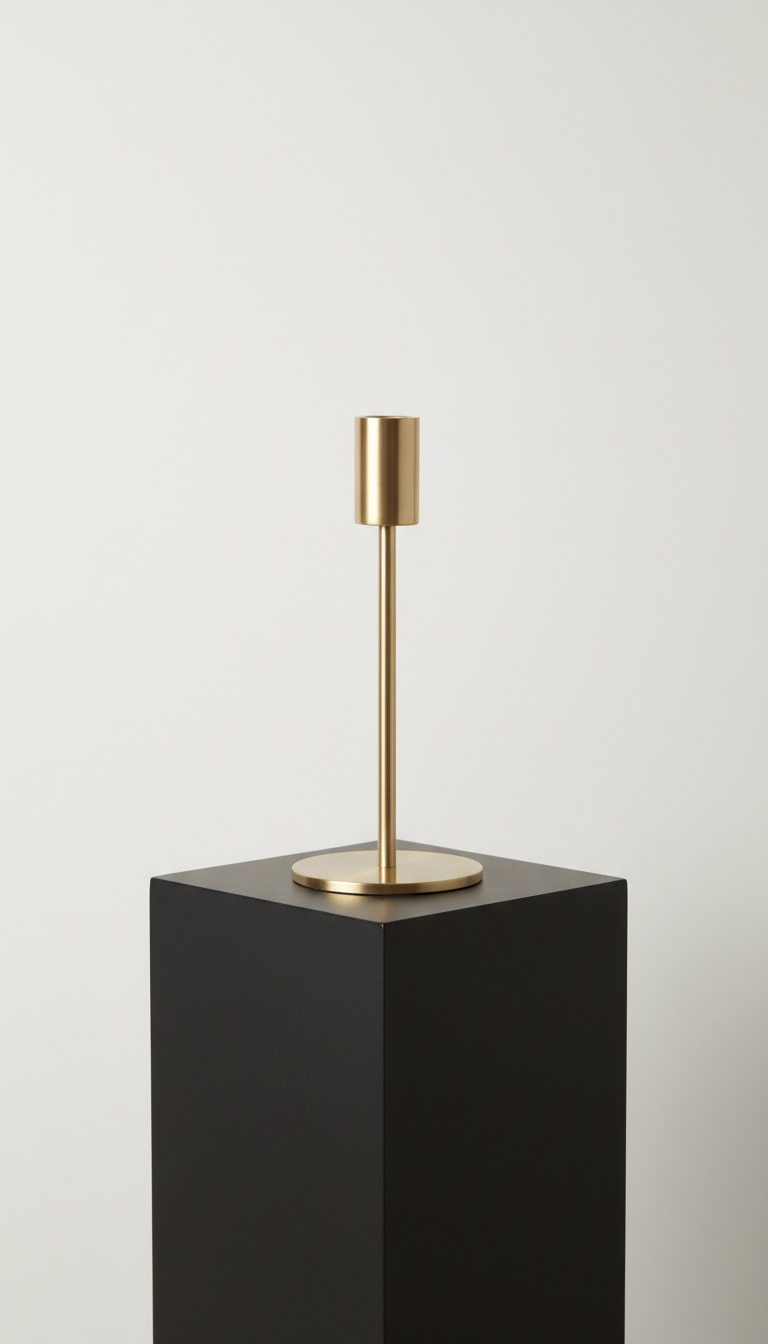 Champagne Gold Minimalist Candle Holder