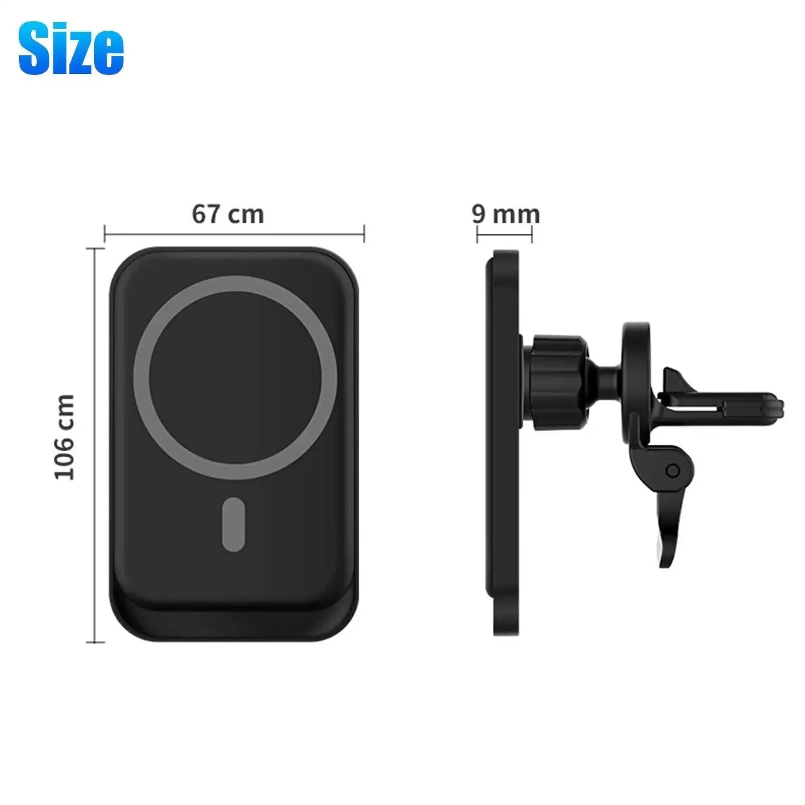 Magnetic Wireless Charger Car Mount Holder For iPhone 12 13 14 Pro Max MagSafe Top It Off Essentials