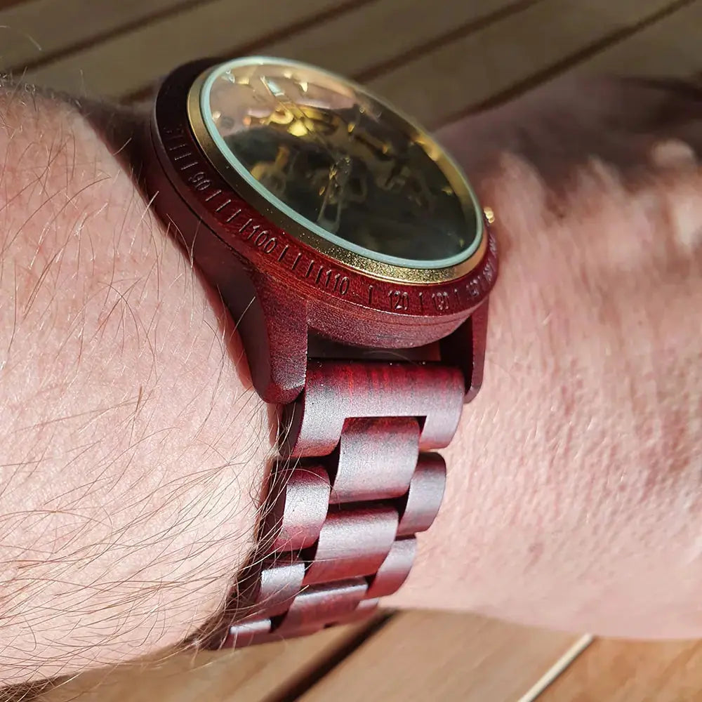 Classic Wooden Men's Mechanical Watch Zendrop Fulfillment